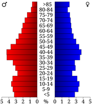 USA Christian County, Illinois age pyramid