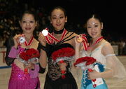 2008 NHK Trophy ladies podium