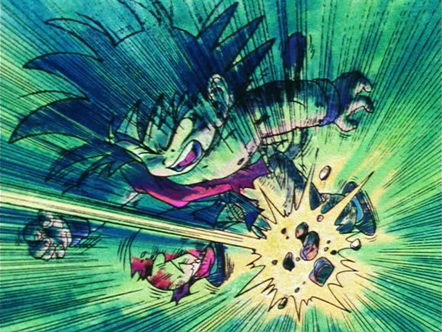 Goku loses the use of his other leg