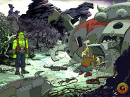 Gazlowe seen here repairing a zeppelin .