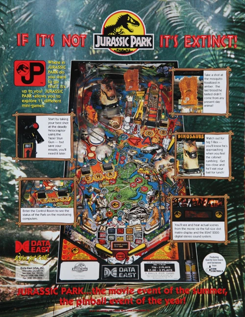 Jurassic Park (pinball) Park Pedia Jurassic Park, Dinosaurs