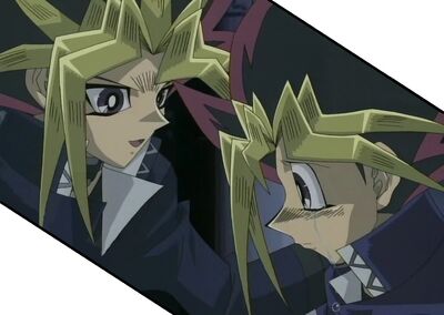 Final-Duel Yugi-crying-Yami-consoling