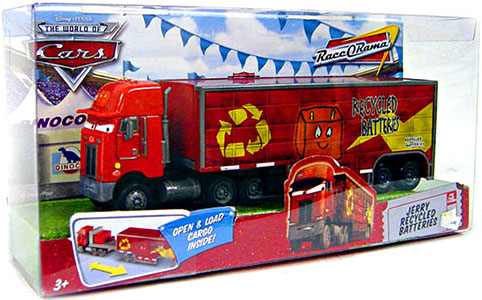 disney cars jerry recycled batteries hauler