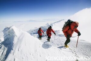 E392072-Climbing Mount Erebus, Antarctica-SPL