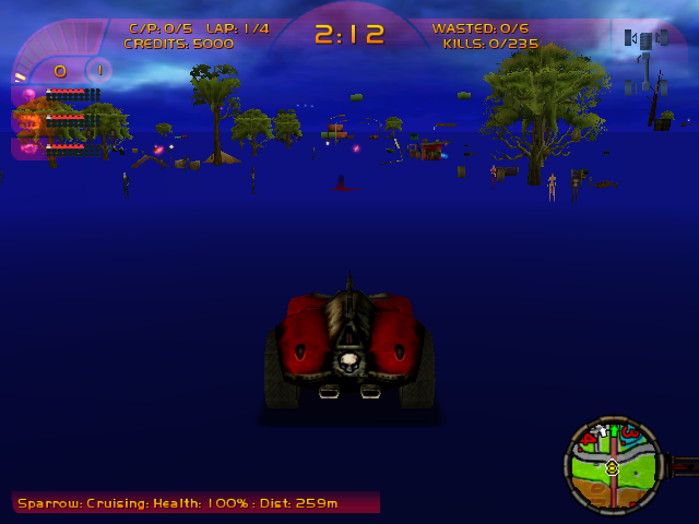 What Carmageddon TDR 2000 looks like without the track being rendered.