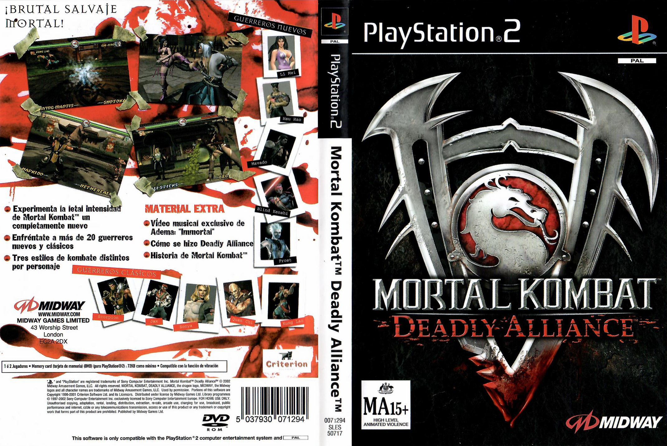 Imagen Mortal Kombat Deadly Alliance Dvd Por Seaworld