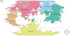 A political map of the planet Arzor.
