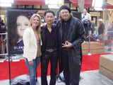 at the movie premiere.