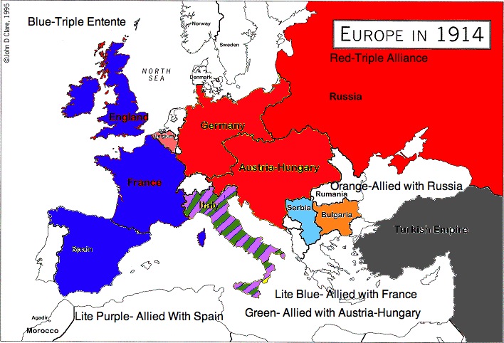 Alliances made in Europe before World War 1