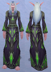 Crimson Acolyte Robe, Snow Background, NE Female
