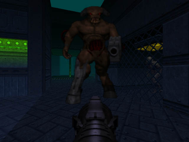 Doom 64's Cyberdemon in Cat and Mouse.