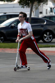 Chris Colfer-Cheerio on Scooter