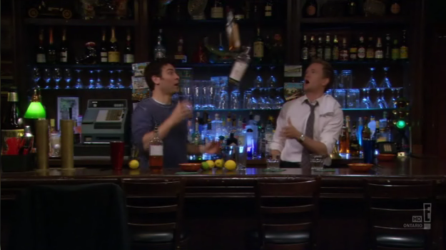 File:Three days of snow - ted and barney tend bar.png
