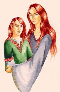 Nerdanel and Maitimo by Filat