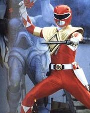 Red Ranger with Dragon Dagger Shield