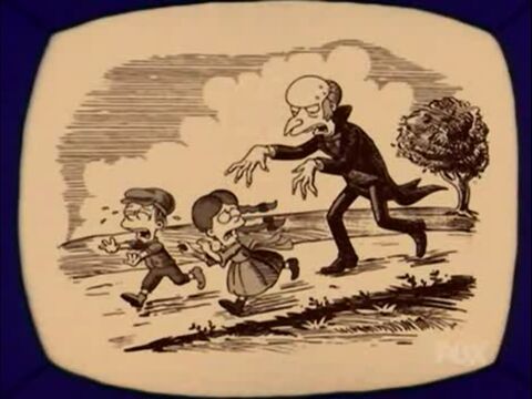 Burns woodcut