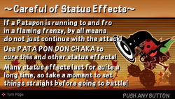 Careful of status effects