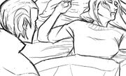 Beau watching a sleeping Vox by aelur