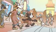 Clarabelle Cow Ortensia and some Bunny Children