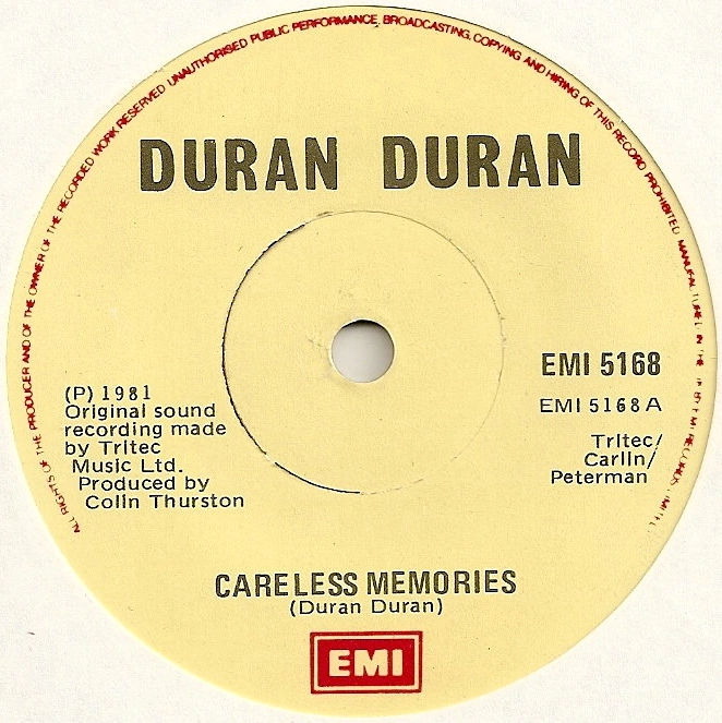 Careless Memories Ireland EMI 5168 Duran Duran Wiki