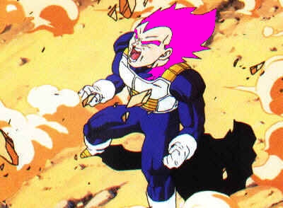 vegeta pink hair