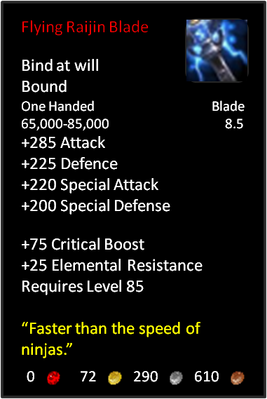 Flying Raijin Blade