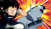 Gajeel beats monster