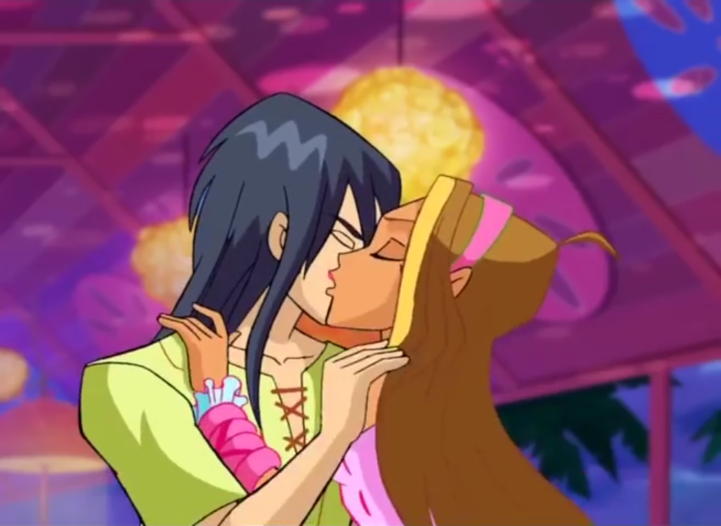 Image S4 Ep15 Flora Kisses Helia On The Cheek Png Winx Club Wiki Wikia