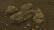 Collapsed mineral deposit