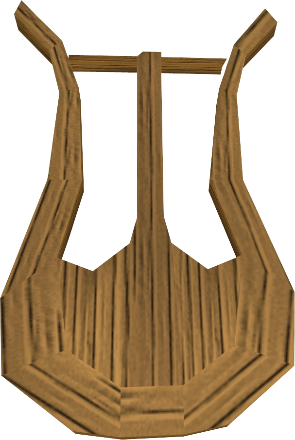 Enchanted lyre detail