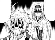 Ajimu tells Tsurubami that Medaka killed his father