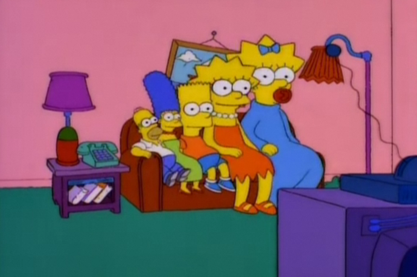 Inverted Family couch gag Simpsons Wiki