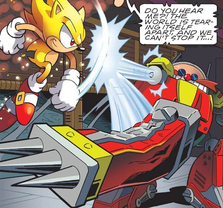 Image Super Sonic vs Eggman Robot in Genesis.jpg Sonic News Network
