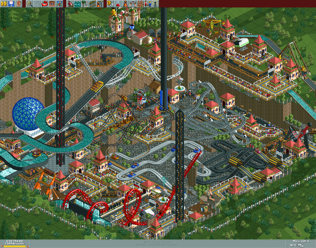 rollercoaster tycoon classic monorail shuttle mode