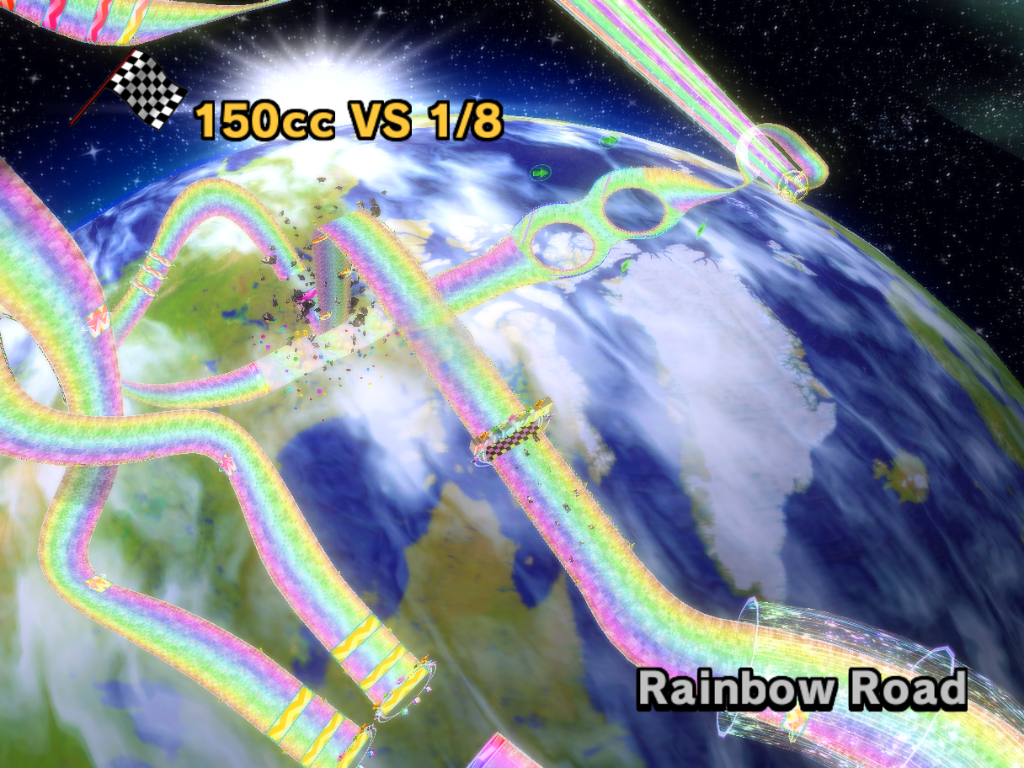 Rainbow Road (Wii) The Mario Kart Racing Wiki Mario Kart, Mario