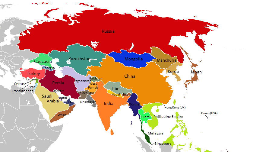 Labeled Map Of Asia 32