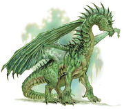 Green european dragon