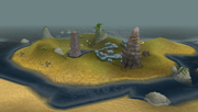 Water obelisk island
