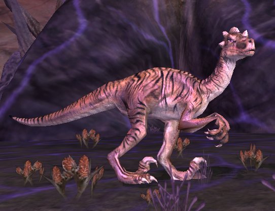 tiger striped velociraptor