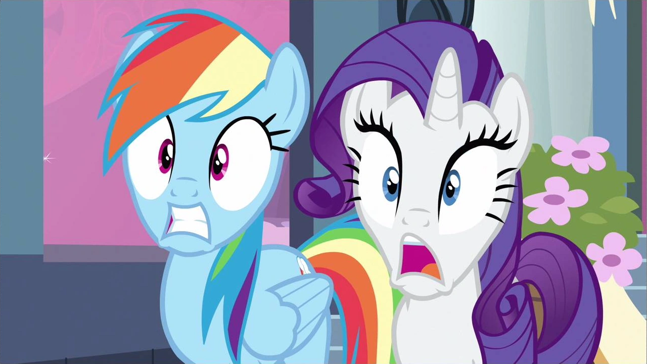 Image - Rarity & Rainbow Dash can't believe S2E25.png - My Little Pony