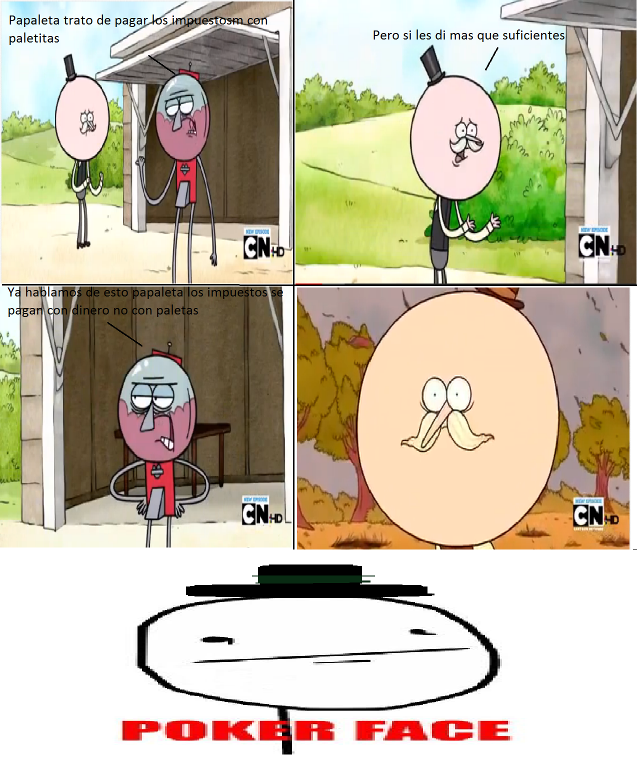 Regular show poker face
