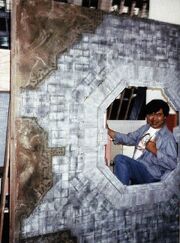 Greg Jein with Dyson sphere model