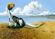 Dilophosaurus restoration