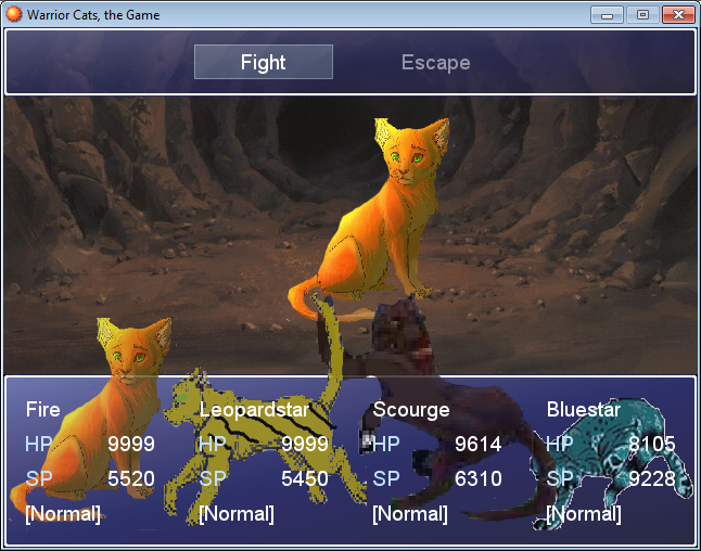 warrior cat adventure games on scratch