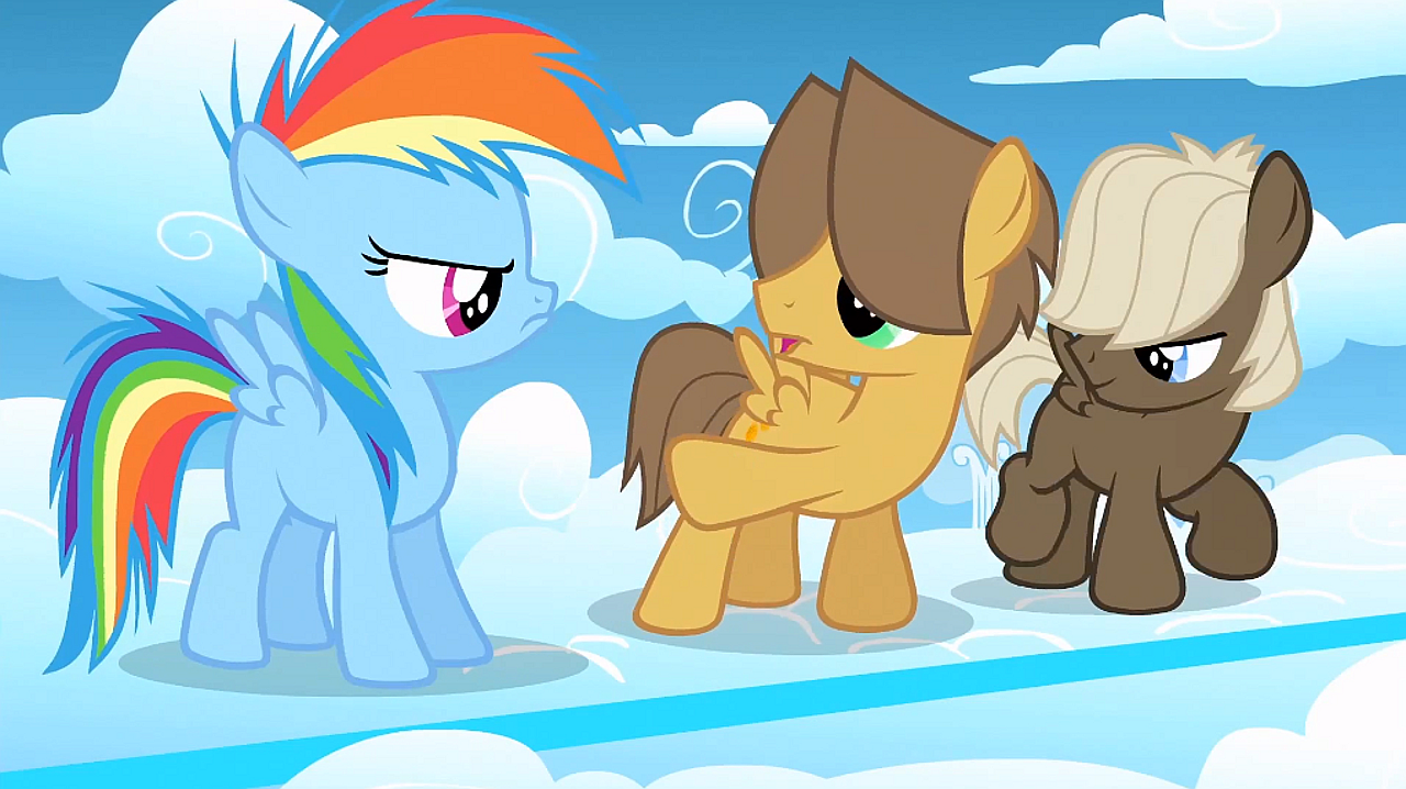 Imagens e Fan arts da Serie 20140401212010!Colt_Hoops_pointing_at_filly_Rainbow_S1E23