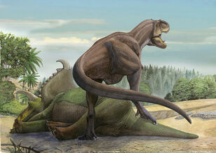34 Teratophoneus curriei and Kosmoceratops richardsoni