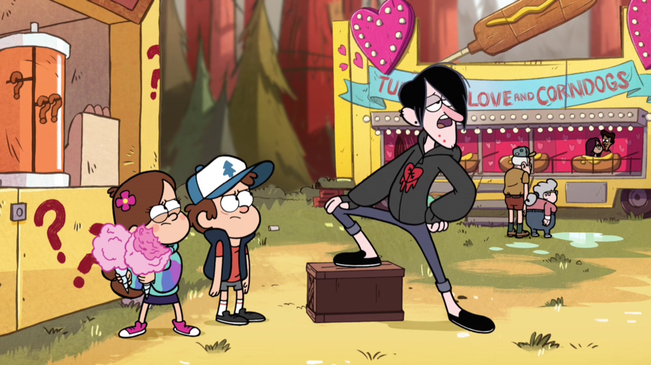 This guy is based off of Robbie from Gravity Falls! 