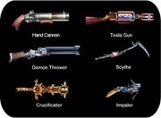 Six guns weapons