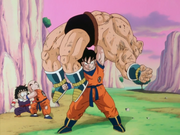 Goku beats Nappa