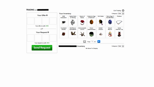 Trading system roblox